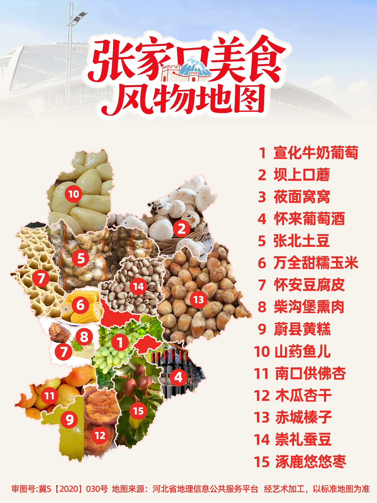 张家口美食风物地图
